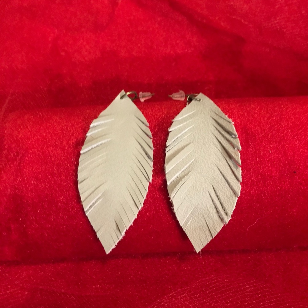 Handmade leather & faux leather earrings